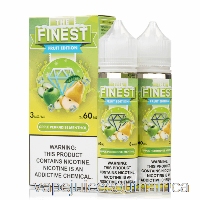 Vape Juice South Africa Apple Pearadise Menthol - The Finest Fruit Edition - 120Ml 3Mg